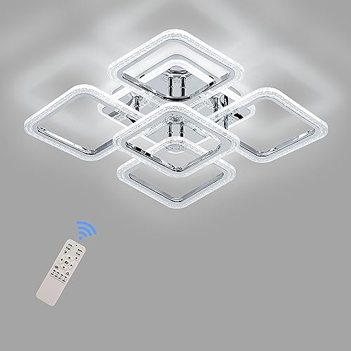 STCH Plafon LED Techo, Lamparas de Techo Salon Regulable, Plafones de Techo Modernas con Control Remoto 100W, Lámpara de Techo para Dormitorio Cocina Oficina Corredor Balcón, 3000-6500K