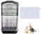TSHAOUN Cubierta Universal para Jaula de Pájaros Falda de Malla para Jaula para Loros, Cubierta Ajustable de Jaula de Pájaros Colector de Plumas Semillas Red Nylon de Jaula Pájaros Protector (Blanco)