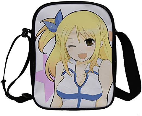 WANHONGYUE Anime Fairy Tail Umhängetasche Schultertasche Herren Damen Shoulder Messenger Bags Small Handtasche Sport Reise Tasche 1049/3