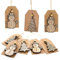 Logbuch-Verlag 8 Geschenkanhänger Weihnachten für Namen Namensanhänger Geschenketiketten 9,5 x 5,5 cm mit Weihnachtsanhänger aus Holz