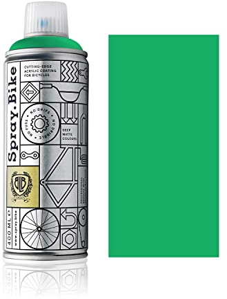 SPRAY.BIKE Fahrrad Lackspray in versch. Farben - KEINE GRUNDIERUNG notwendig - Acryllack/Lack Spray in 400 ml Spraydose, Matt- und Klarlack Optik möglich (Grasgrün Winkie, Matt)