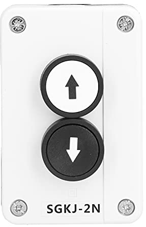 Schalter der Taste, Rolladenschalter, AC 400V 10A IP32 Up Down Pfeile Druckknopfschalter, Heckklappe Drucktasten Schalter Türschalter Rolltor Ladebordwandschalter Jalousientaster Aufputz