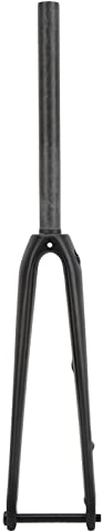 Alomejor Fahrrad Gabel Vollcarbon Rennrad Gerades Rohr Starre Scheibenbremse Gabel Fahrradteile(UD Matt)