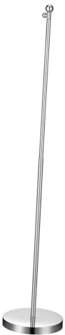 PATKAW Metallständer Mini- Flaggenhalter Tischflagge St?nder Basis Mini Stick Flaggenhalter Teleskope Flagge Pole Desktop- Flag- Pole für Home Office Accessoire Silber Flagge Pole Basis