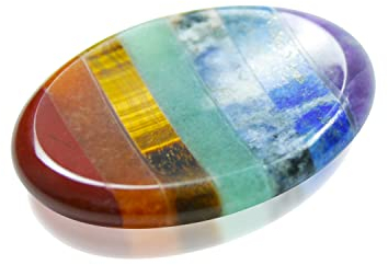 Nvzi 7Chakra Steine Handschmeichler Stein, Edelsteine Heilsteine, Glückssteine für Kinder, Heilsteine Kristalle Steine Set, Schmucksteine, Crystals, Halbedelsteine Mischung (1 Stück)