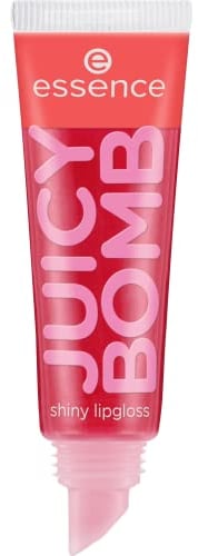 essence JUICY BOMB shiny lipgloss, Nr. 104, Rot, glänzend, strahlend frisch, schimmernd, vegan, ohne Alkohol, ohne Parabene, ohne Mikroplastikpartikel, 1er Pack (10ml)