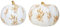 HEITMANN DECO - Keramik Pilze 2er Set, weiß mit goldenem Muster, ca. 40cm & 25cm