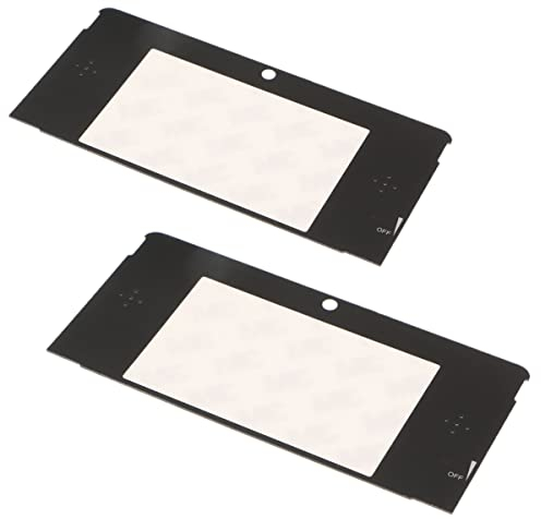 2 x Ersatz-3DS-Display-Glas-Frontplatte, LCD-Bildschirm-Objektivabdeckung für Nintend 3DS-Bildschirm-Zubehör, Reparaturteile