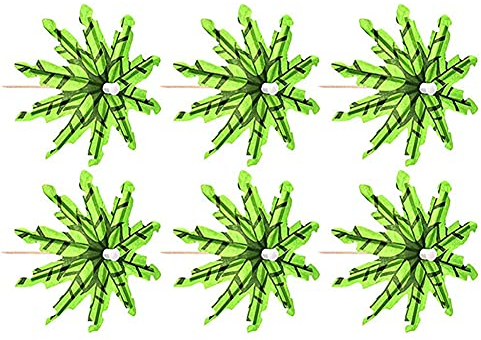 MAKIVI 60 StüCk GrüNe Tropische Kokosnuss Palme Papier Regenschirme Sortes Sonnenschirme Cupcake Sortes für Hawaiian Party