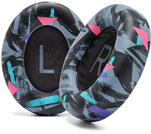 WC Wicked Cushions Verbesserte Ersatz-Ohrpolster für Bose 700 Noise Cancelling-Kopfhörer (NC700) – weicheres PU-Leder, luxuriöser Memory-Schaum, zusätzliche Dicke, extra langlebig | 90s Black