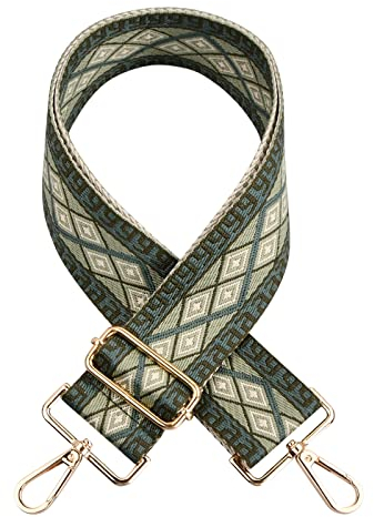 Laughhe Ersatz Taschengurt Schultergurt, Verstellbarer Breiter Schultergurt für Taschen mit Drehhaken, Geldbörsengurte, Umhängetasche Langer Gurt für Crossbody Handtasche (Grün)