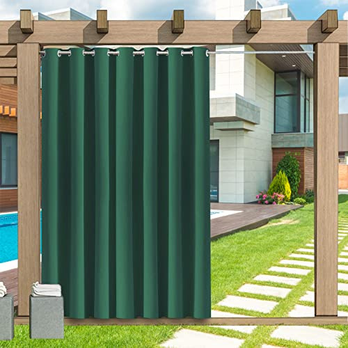 LZXSXZ Outdoor Vorhang Wetterfest, 1 Stück Outdoor Vorhang Wasserdicht Wetterfest Blickdicht mit Ösen, 24 Farben Sichtschutz Sonnenschutz Outdoor Gardine für Veranda, Pergola, Laube, B254xH241CM