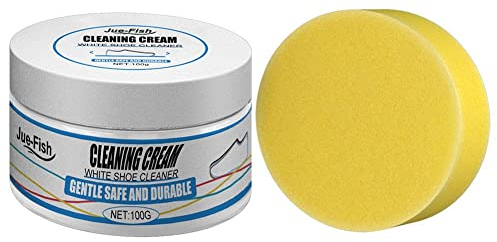 YXRRVING 100 g weiße Schuhe Reinigungscreme Fleckenentferner Schuhe Aufhellung Allzweckreinigung mit O5Z7 Schwamm Sneak Creme für Schuhe Wischtücher