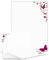 Briefpapier-Set Schmetterlinge DS115 – 10 Blatt Designpapier, 10 Umschläge B6 mit Motiv bedruckt – Hochwertiges Motivpapier, Hochzeit, Verlobung, Brief, Einladung, Jubiläum, Liebesbrief – 90 g/m²