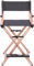 Professioneller Faltbarer Direktoren Stuhl - Hoher Make-up-Stuhl für Kunden, Tragbarer Aluminium Regiestuhl für Make-up Artists, Camping Chaise (Rose Gold)
