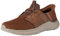Skechers Garner Newick, Sin Cordones Hombre, Dark Brown Textile Synthetic, 42.5 EU