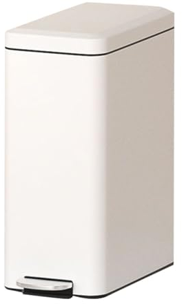 JAWSEU Pattumiera da cucina da 10 l, grande pattumiera a pedale con coperchio, in acciaio inox, per cucina, bagno, soggiorno, ufficio