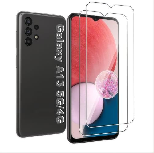manlian 2 Stück für Panzerglas für Samsung Galaxy A13 5G/4G, Gehärtetem Glas Displayschutzfolie.