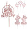 Happy 11th Birthday Candles Cake Toppers, Pink Castle Cake Topper, Crown Number 11 Candle for Cake, Pink Cake Candles Cake Toppers for Girls Women Birthday Party 11th Wedding Anniversary Decorations