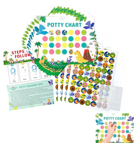 Töpfchen Belohnungstafel, Belohnungstafel Kinder Dino, Belohnungstafel für Kinder, Dinosaurier Belohnungstafel Töpfchen Training, zur Motivation bei Töpfchentraining für Junge Kinder