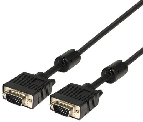 Septal SVGA/VGA MONITOR CABLE MALE TO MALE LEAD TRIPLE SHIELDED BLACK 2 METER LONG CABLE