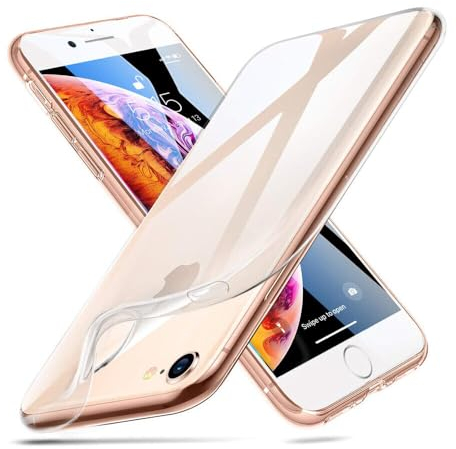 Oprimio Kristallklar Hülle für iPhone 7 Plus und iPhone 8 Plus [Silikon Hülle] [%100 Durchsichtig] [Deutsche Material] Dünne Klar Handyhülle für Apple iPhone 7 Plus / 8 Plus