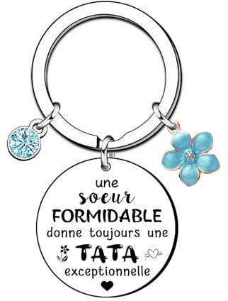 LUODAN Porte-clés Cadeau Tata - Fête des Mères, Femmes au Foyer, Anniversaire, Famille, Noël (3)