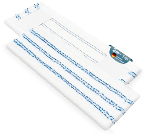 CCIGU® 2er Set Wischmopp Bezug [FUSSELFREIE SPITZENREINIGUNG] I Bodenwischer Bezug STREIFENFREIES Wischen I Putzlappen Boden für Multiböden I Wischlappen Boden für Mopphalter 40CM (2er Set)