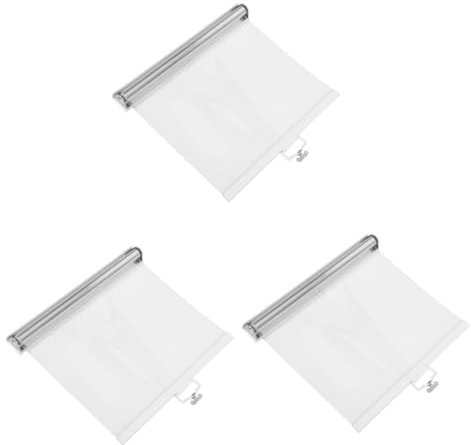 Ciieeo 3St Gefriervorhang Vorhang für Gefrierschrank ziehen Jalousiestange tauschen Türgitter durchsichtige Vorhänge Vitrine, die den Vorhang zieht Gefrierschrank zieht Schatten Plastik