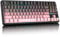 ATTACK SHARK X87 80% Wireless Mechanical Keyboard,BT5.0/2.4G/USB-C Hot-Swap Gasket Gaming Keyboard,RGB Backlit,4000mAh,Pre-lubed Linear Switch,Side Engraved Gradient PBT Keycap for PC/MAC-Black Pink