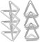 COLLBATH 6St bürogadges visitenkarten halterung Notizhalter würfel regal Tischkartenhalter Gedeckhalter Bildklemmen für Tischplatten Fotohalter Memo-Clips Tischnummernhalter Metall Silver