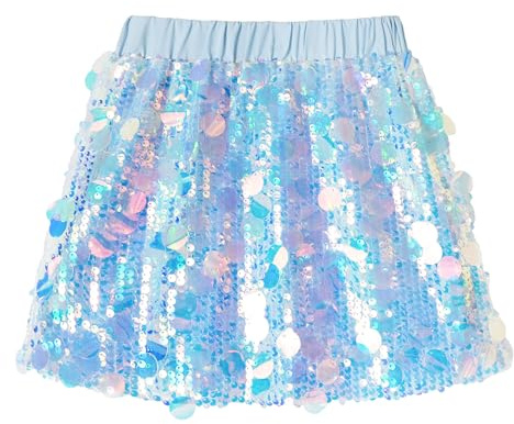 Miipat Mädchen Pailletten Rock Kinder Glitzer Mini Röcke Elastische Taille mit Lining Mode Mädchen Skorts Rock für Tanz Geburtstag Prinzessin Party Festlich