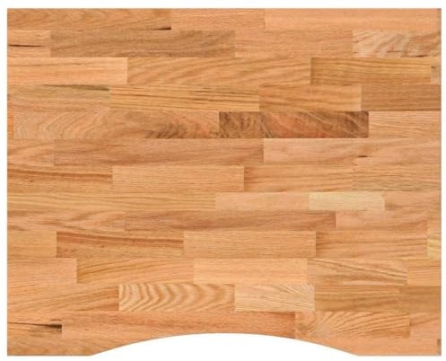 vidaXL Schreibtischplatte Hellbraun 100x80x2,5 cm Massivholz Eiche, Arbeitsplatte, Küchen Arbeitsplatte, Ersatztischplatte, Tischplatte