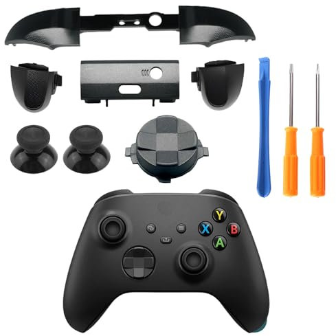 For Xbox Controller Repair Kit,10 Pcs for Xbox Series X/S Repair Parts Kit,For Xbox Controller Bumper Replacement,Lb Rb Lt Rt Button Replacement,with T8 T6 Screwdriver,Cross Key,Direction Button Set