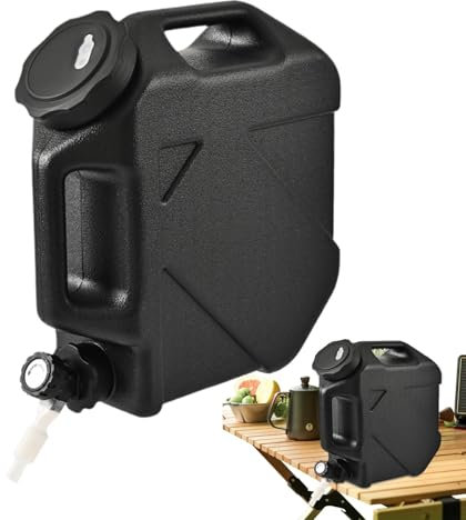 Contenedor de agua para acampar con espiga, jarra de agua con espita, tanque de almacenamiento de agua 10L con grifo, cubo de RV sin fugas para camping, senderismo, barbacoa, picnic