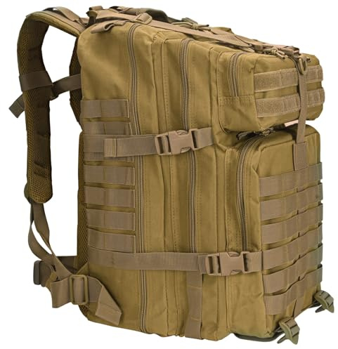 Lnopever 45L Taktischer Rucksack Outdoor Wanderrucksack Mehrfachfach Reisen Trekkingrucksack,Camping Rucksack Groß für Wandern, Jagd, Reisen, Sportaktivitäten, Bergsteigen