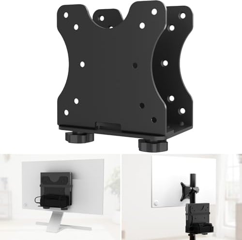 Yaotieci Verstellbare Mini-PC Halterung, Wand und unter Tisch, auch für Monitorarm und Monitorständer, VESA 75x75/100x100, kompatibel mit NUC, Mac mini, für Lenovo HP ACEMAGICIAN P1 PELADN R5