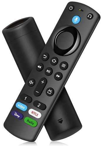 Replacement Voice Remote Control for All Fire-Series, TV Cube(1st/2nd/3rd Gen)/Stick, Fit for Stick 4K Max/4K (1st/2nd Gen), Stick (2nd/3rd Gen)/Lite/HD, for All TCL-Insignia-Toshiba-Pioneer Series