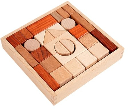 HunicandIU Große Bauklötze Aus Holz | Pädagogische Lernaktivitäten,Kleinkinder BAU Und Stapelspielzeug - Für Vorschulspiele Und Babyspiel Kindergarten Klassenzimmer