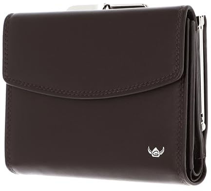 Golden Head Leder Geldbörse Polo RFID Protect Bügelbörse 2123 Dunkelbraun