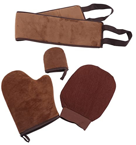 Saxojonon für Selbstbräuner-Handschuhe, zum Bräunen von Ölfarben, zum Peeling von weicher Beflockung, für sonnenlose Reversible, für selbstbräunende Mini-Handschuhe, 4 Stück