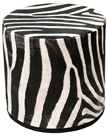Sitzpouf Zebra Hocker mit Stoffbezug l 40x40 l Waschbar l Sitzwürfel l Handarbeit