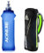 Geila Bouteille d'eau de poche pour la course à pied, 500 ml avec poignée et sac d'hydratation à la main, bouteille souple de sport (noir)