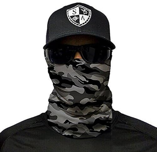SA Fishing Face Shield Halstuch - viele verschiedene Designs - Multifunktionstuch Schutzmaske Totenkopf Schal Gesichtsmaske Sturmhaube Bandana Ski Motorrad