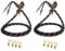 SKW A Pair Audiophile Speaker Cable,Convertible Banana Spade Gold Plated Connector,Nylon Braid,HiFi Quality Cable(9.8ft/3M,2 Cables for 2 Speakers)