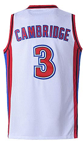 Calvin Cambridge Herren Trikot #3 LA Knights Basketball Jersey, Weiß, Groß