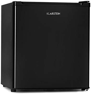 KLARSTEIN Garfield Eco - Congélateur petite taille, 34L, 4 étoiles, 117 kWh/an, 2 niveaux, 41 dB, Tablette amovible, Autonome, Environ 44 x 52 x 47 cm (LxHxP) - Noir