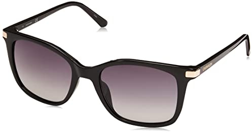Calvin Klein CK19536S Katzenaugen-Sonnenbrille für Damen, 55 mm, Schwarz/Schwarz