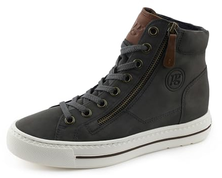 Paul Green Damen, Frauen High-Top Sneaker,Strassenschuhe,Sportschuhe,Freizeitschuhe,Turnschuhe,Laufschuhe,schnürschuhe,Grau (JA),38 EU / 5 UK