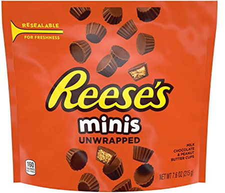 Reese's Minis Unwrapped - Cups miniatures au Beurre d'Arachide et Chocolat au Lait, 1 pièce (215g)